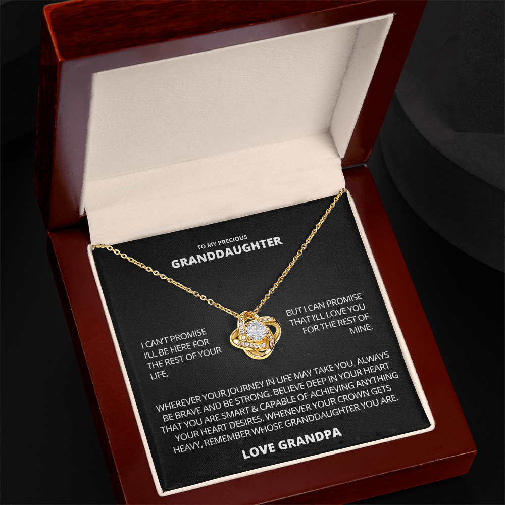 To my Precious Grand Daughter - Love Knot Necklace