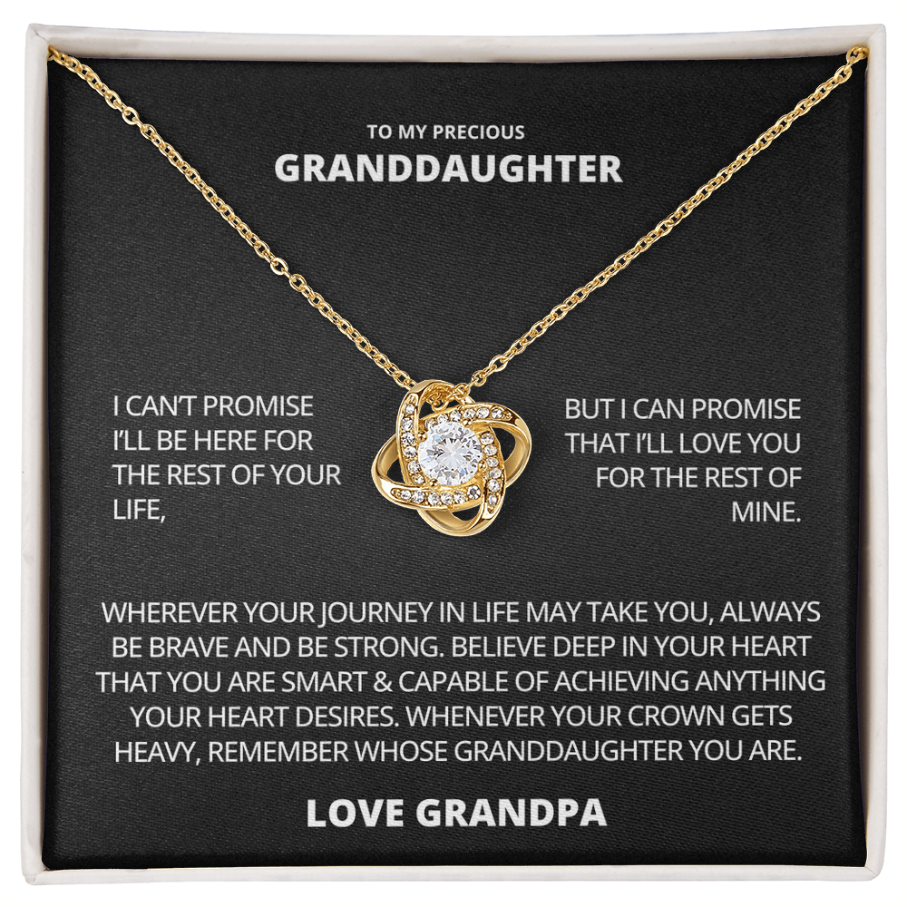 To my Precious Grand Daughter - Love Knot Necklace