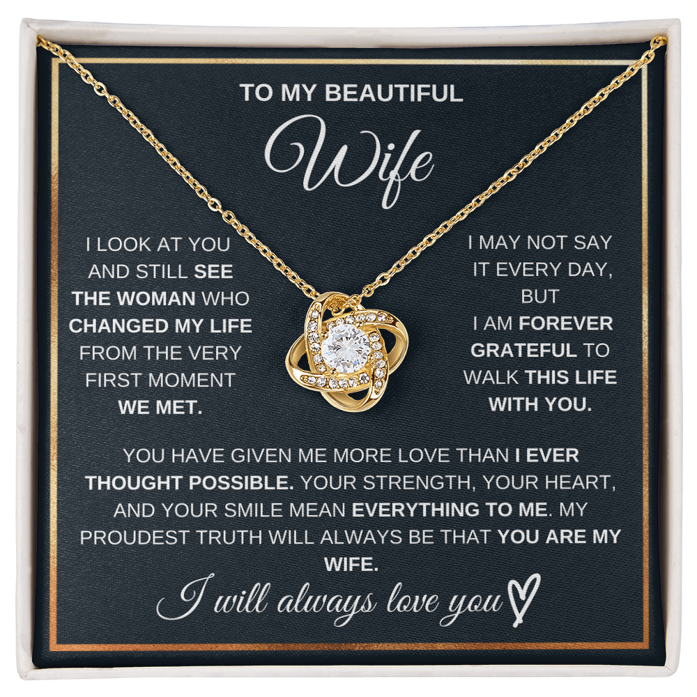 Love Knot Necklace For My Beautiful Wife