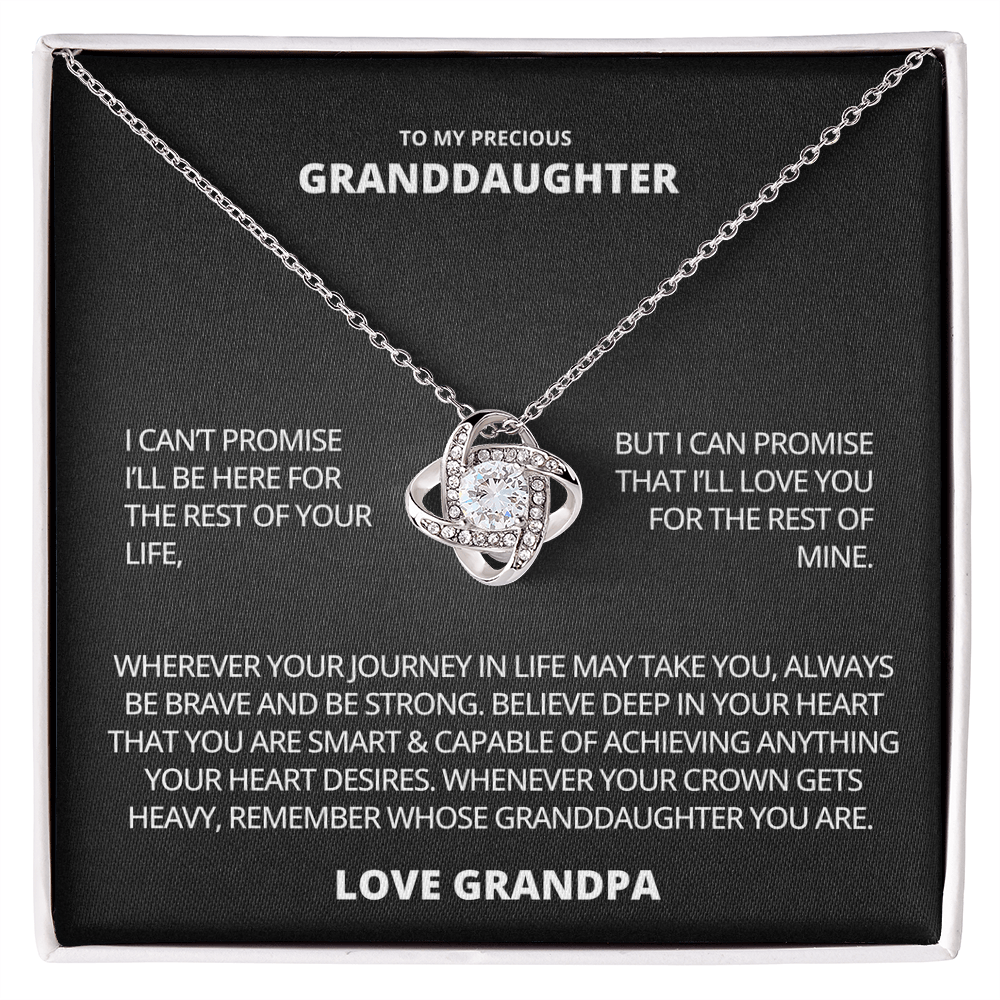 To my Precious Grand Daughter - Love Knot Necklace