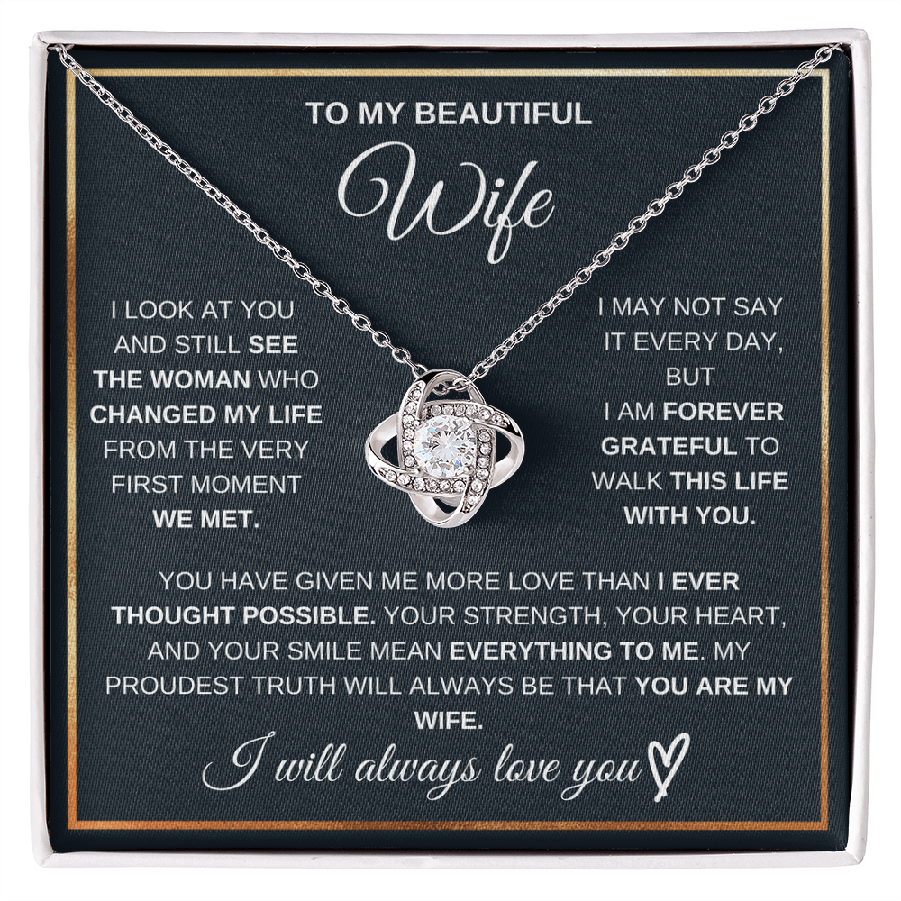 Love Knot Necklace For My Beautiful Wife