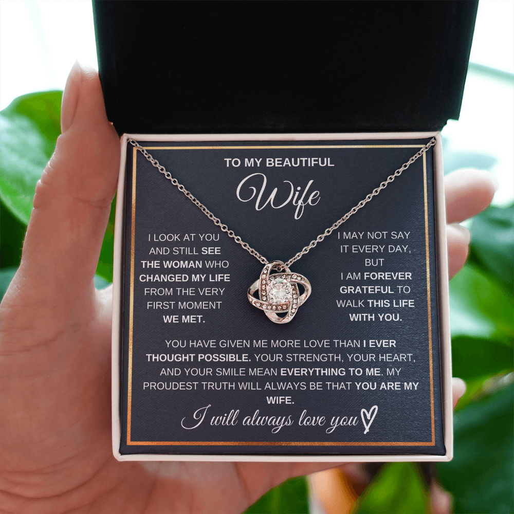 Love Knot Necklace For My Beautiful Wife