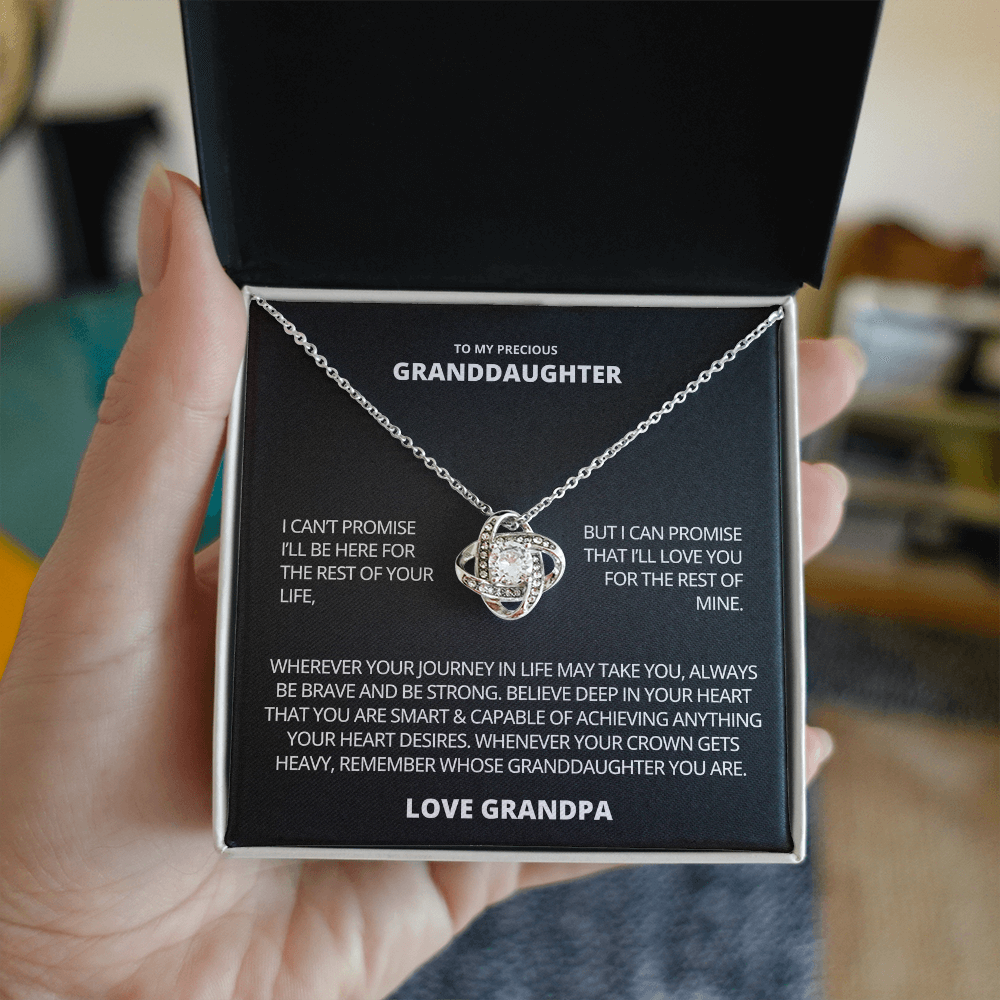 To my Precious Grand Daughter - Love Knot Necklace