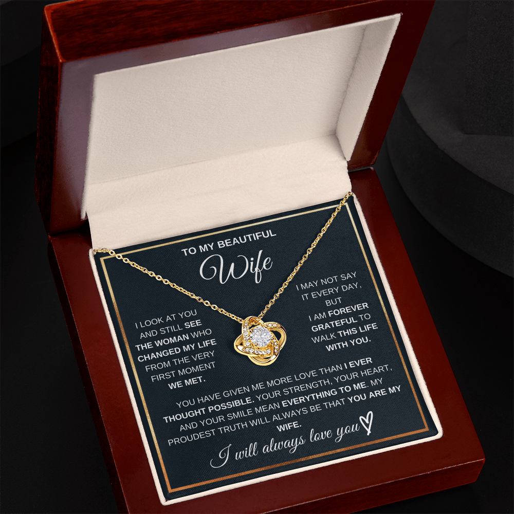Love Knot Necklace For My Beautiful Wife
