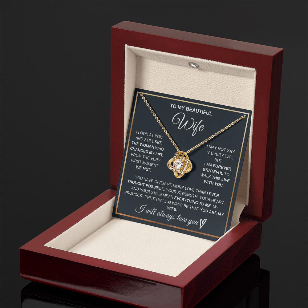 Love Knot Necklace For My Beautiful Wife