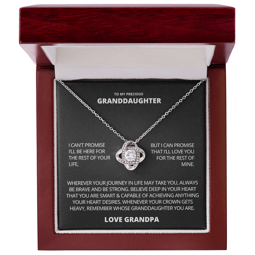 To my Precious Grand Daughter - Love Knot Necklace