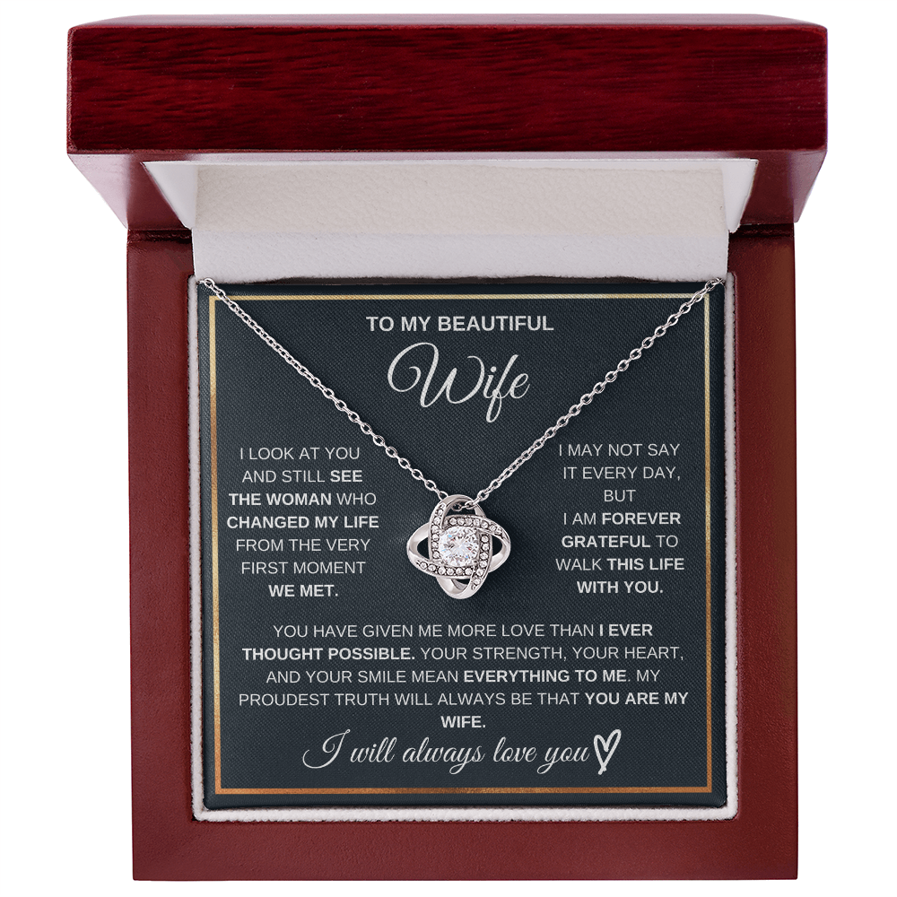 Love Knot Necklace For My Beautiful Wife