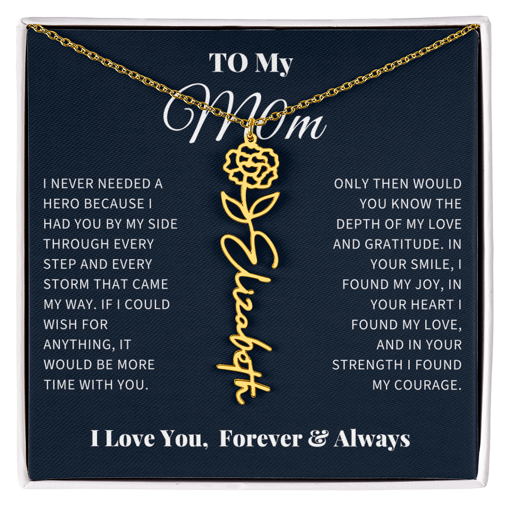 For My Mom - Flower Name Necklace