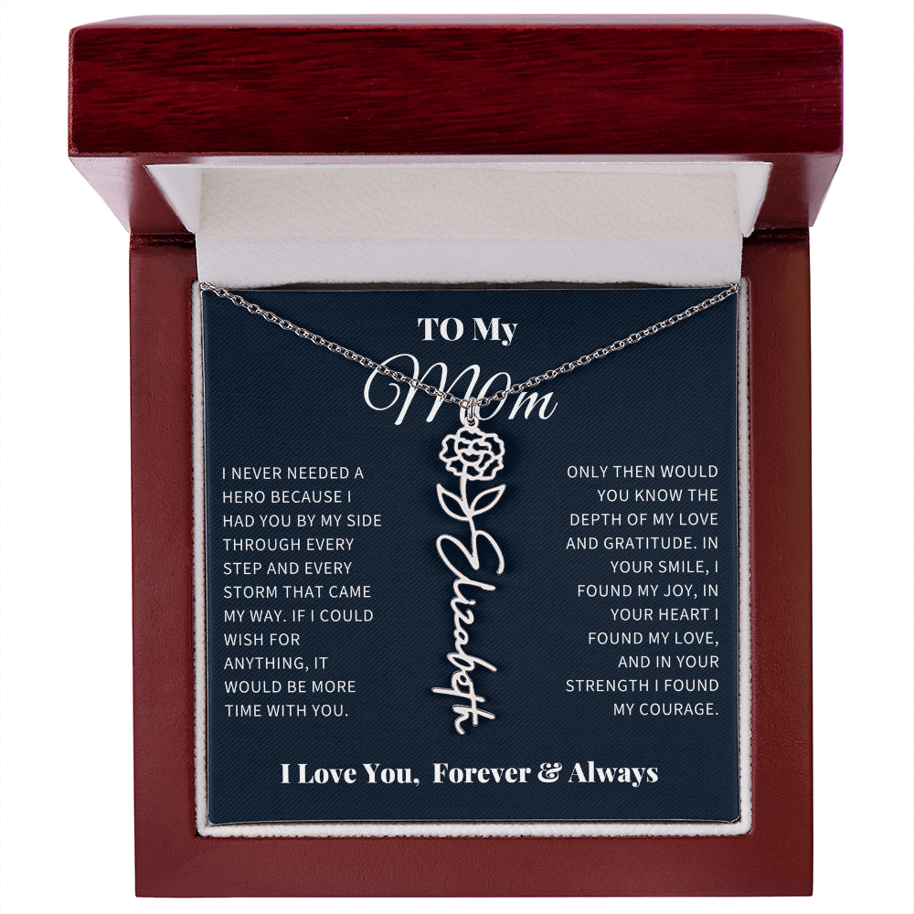 For My Mom - Flower Name Necklace