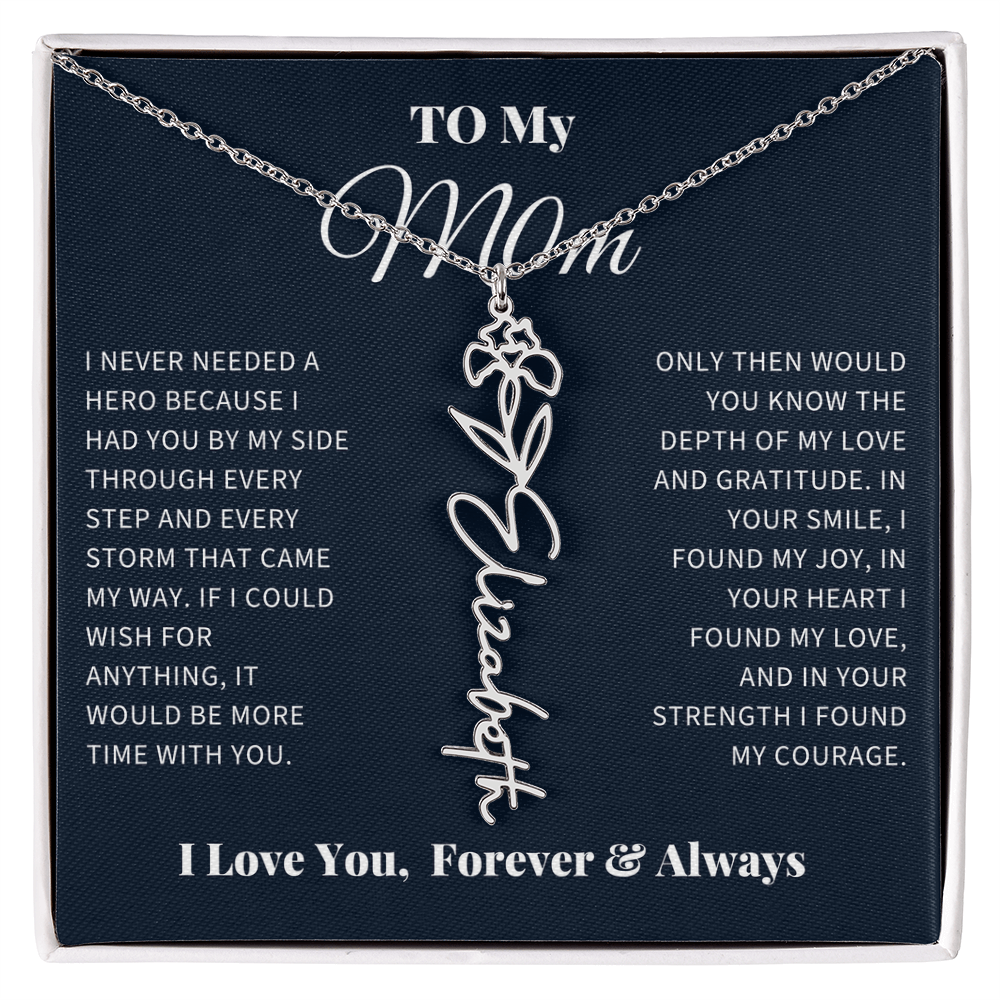 For My Mom - Flower Name Necklace