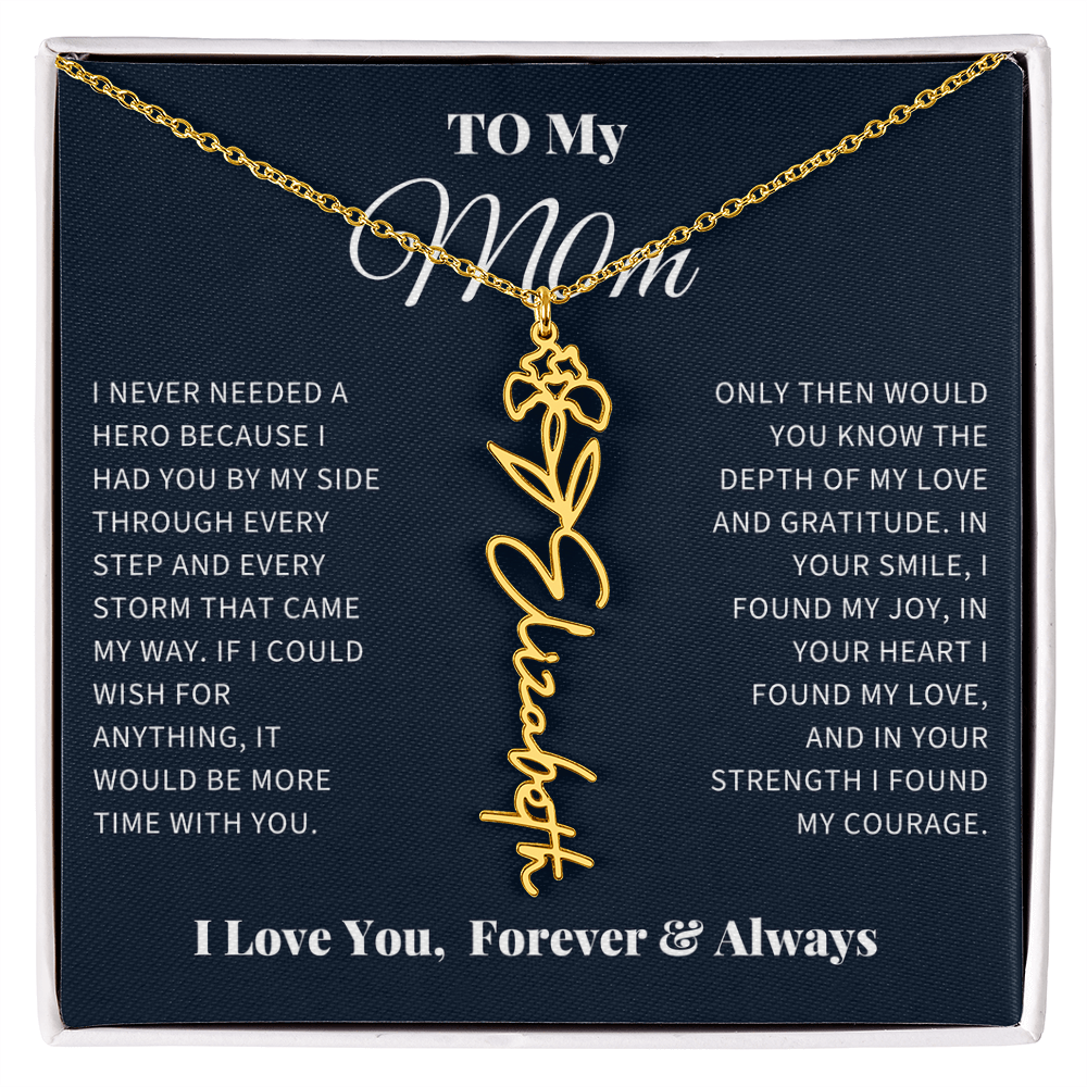 For My Mom - Flower Name Necklace