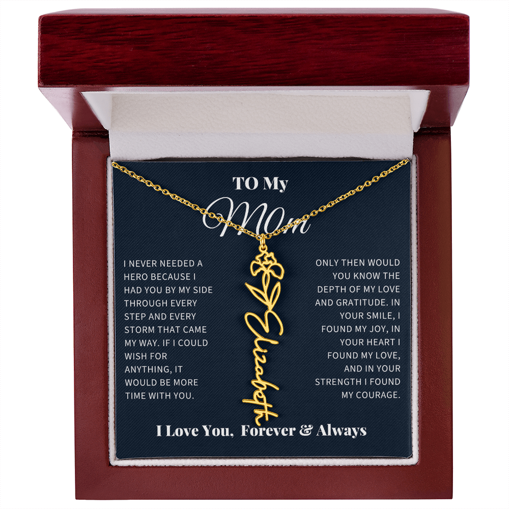 For My Mom - Flower Name Necklace