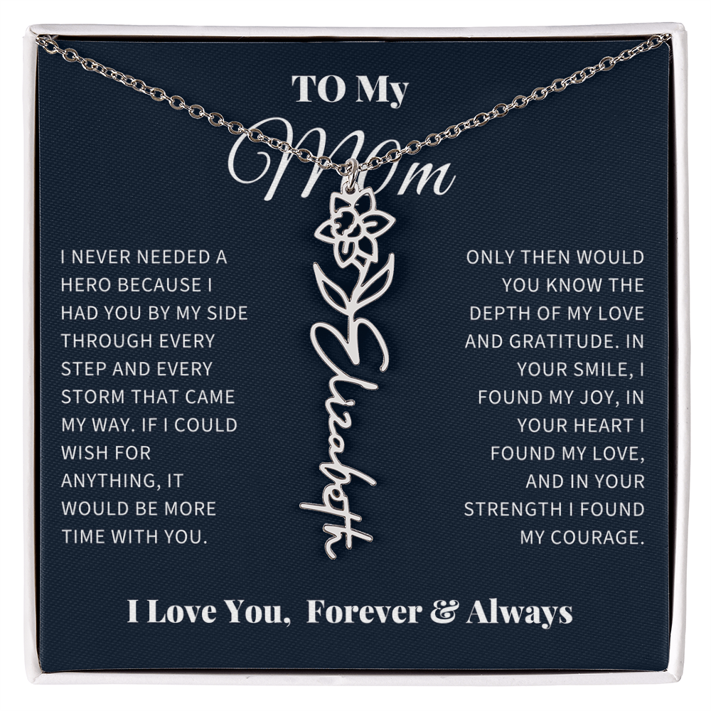 For My Mom - Flower Name Necklace