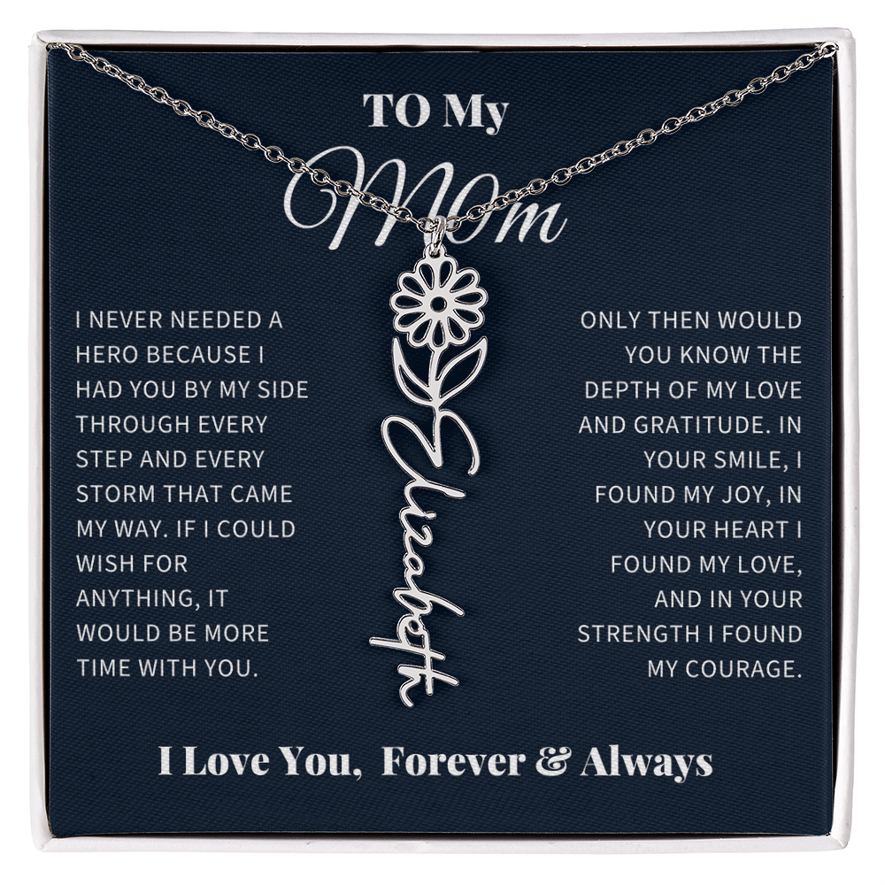 For My Mom - Flower Name Necklace