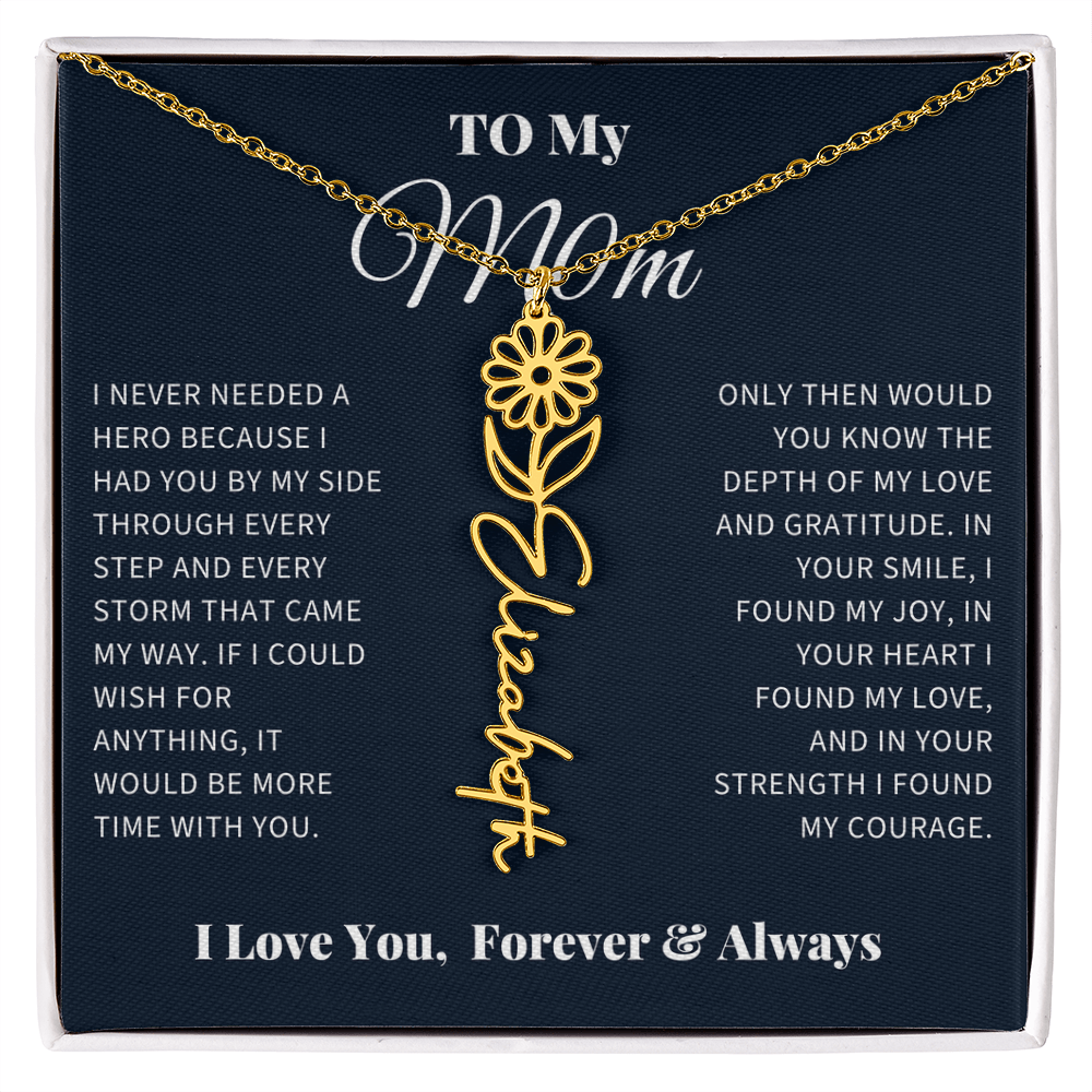 For My Mom - Flower Name Necklace