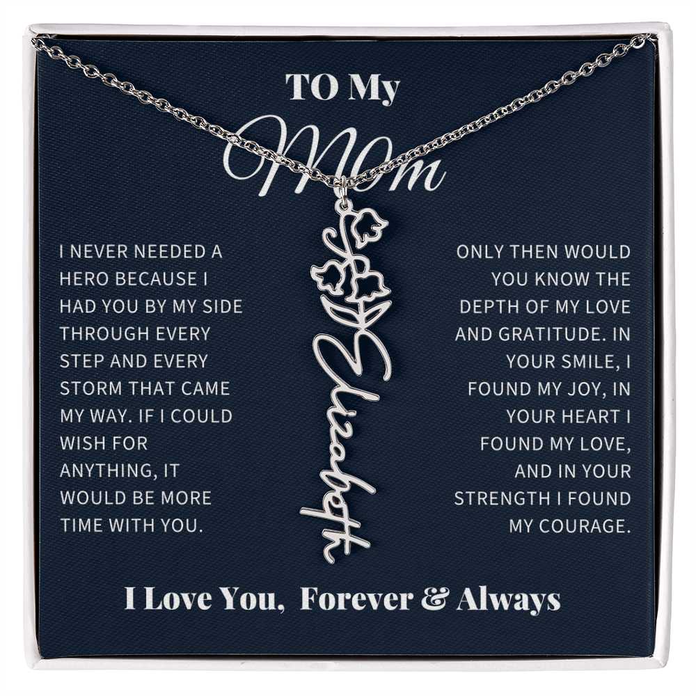 For My Mom - Flower Name Necklace