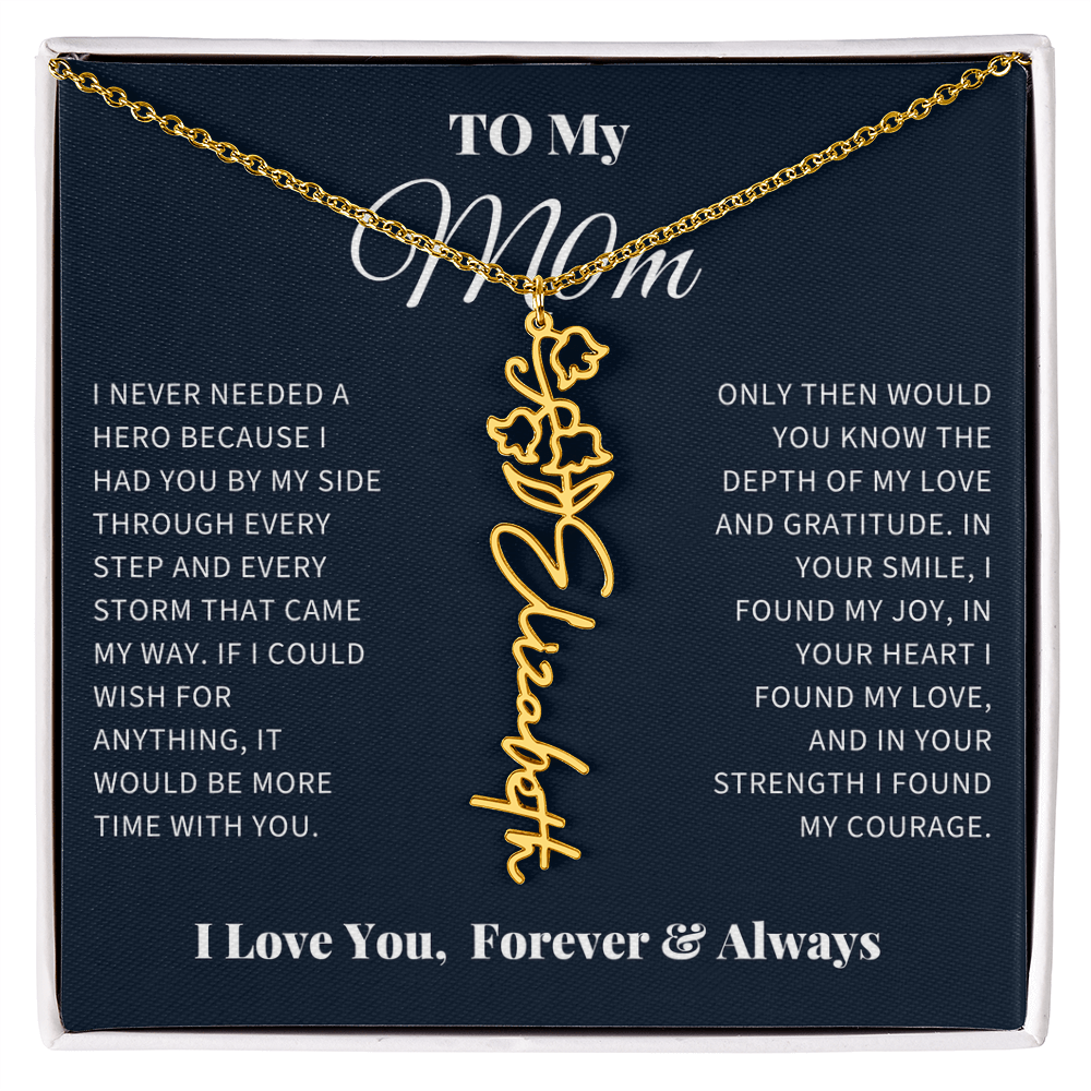 For My Mom - Flower Name Necklace
