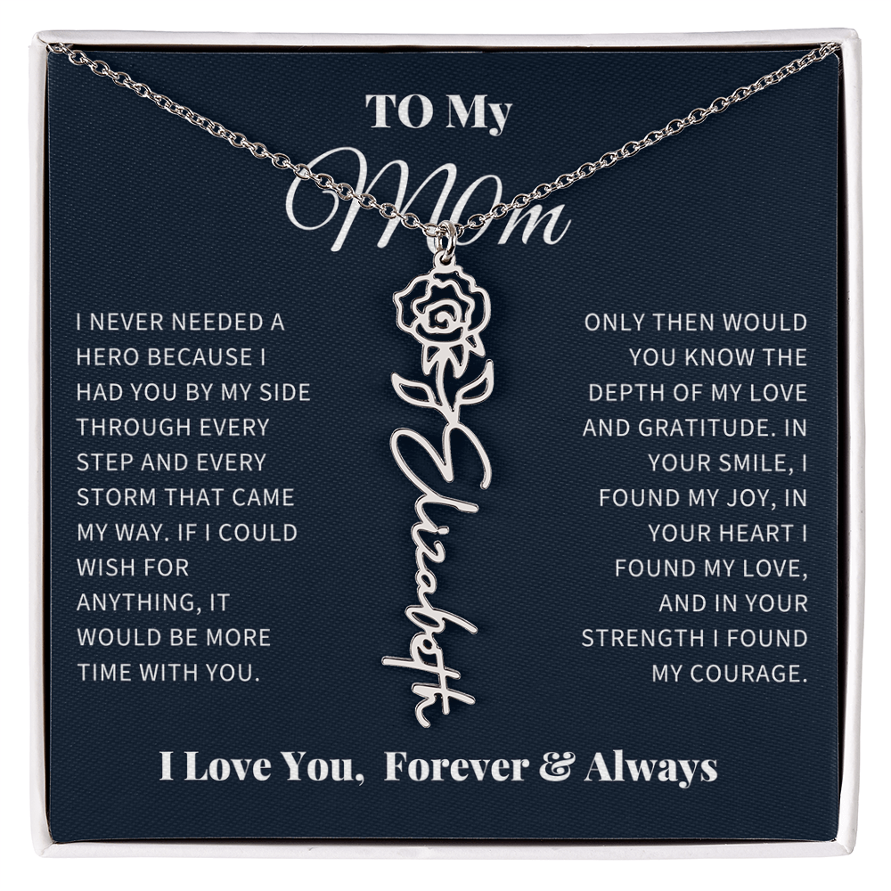 For My Mom - Flower Name Necklace