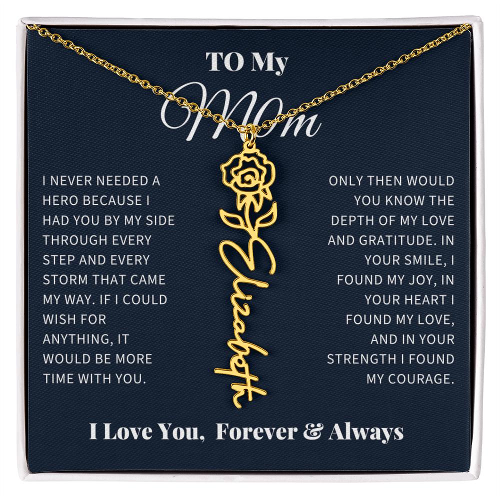 For My Mom - Flower Name Necklace