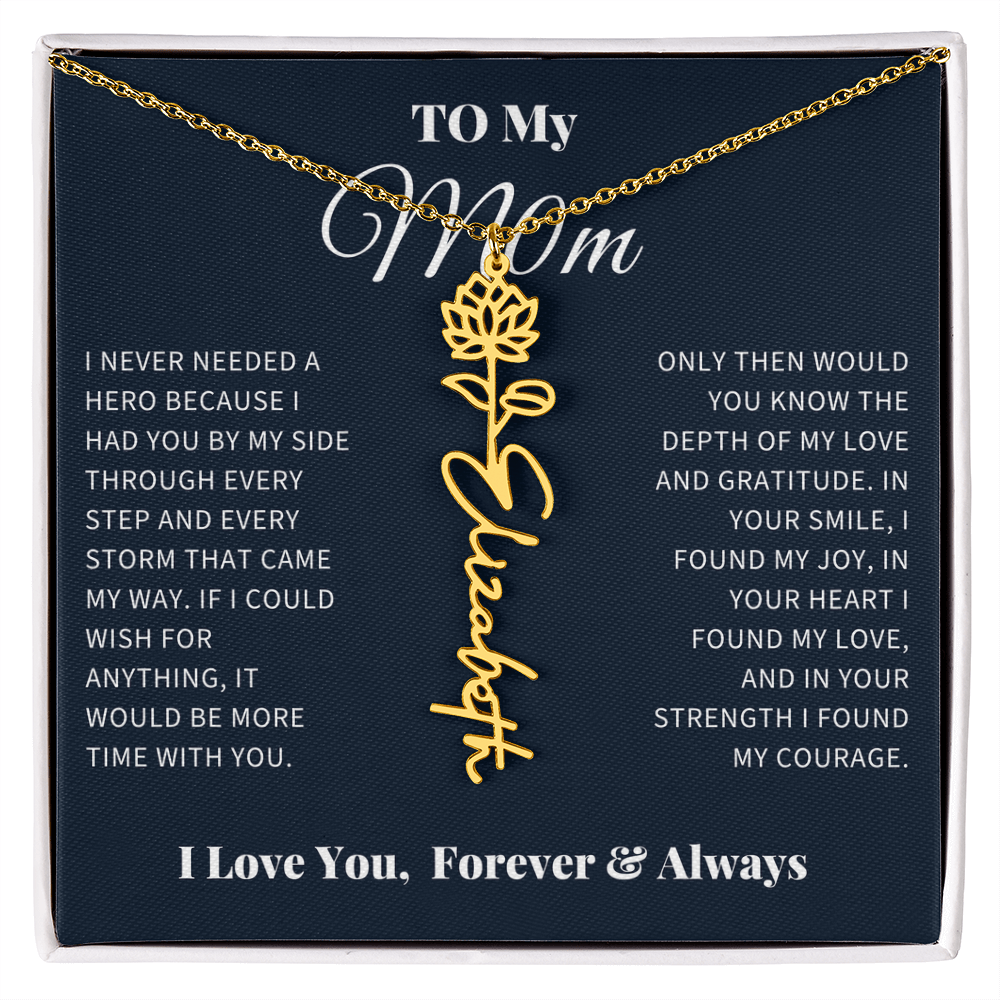 For My Mom - Flower Name Necklace