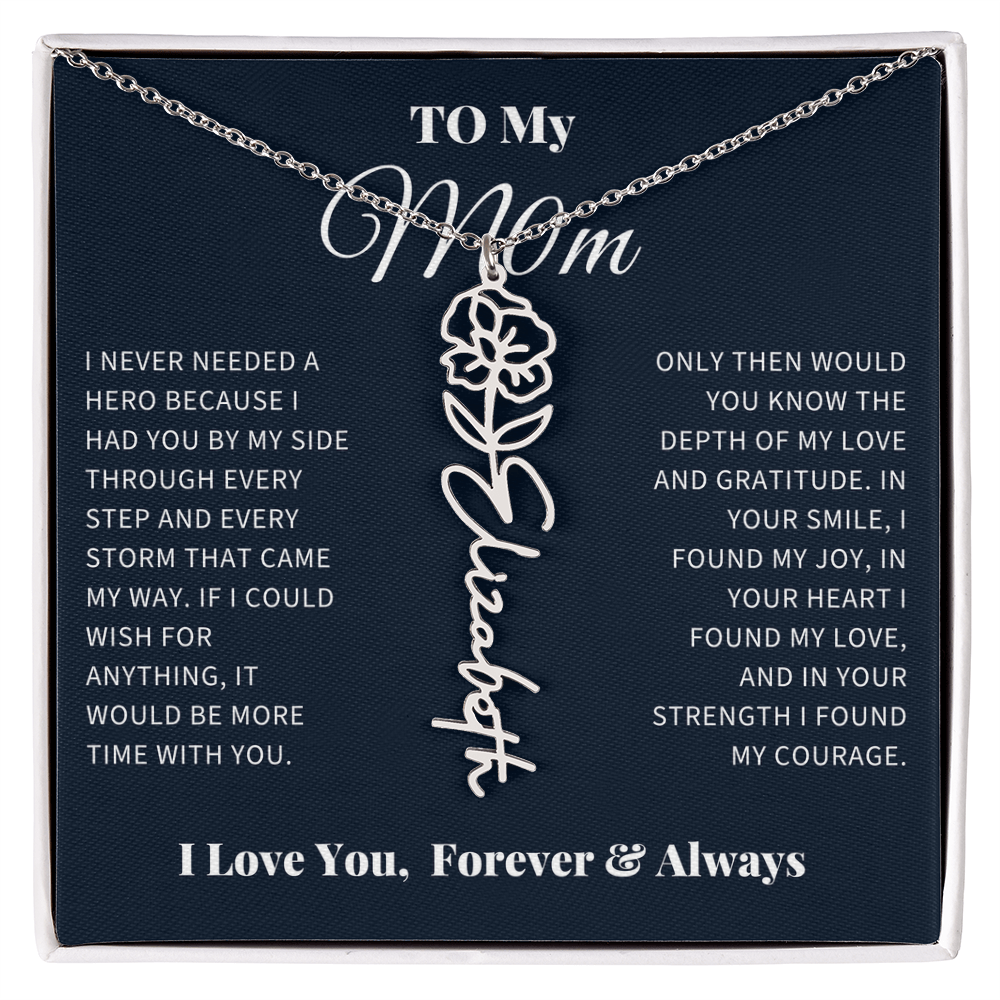 For My Mom - Flower Name Necklace