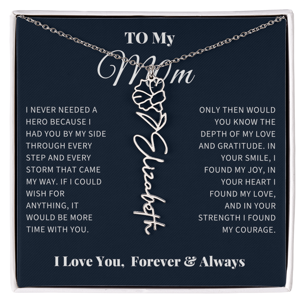 For My Mom - Flower Name Necklace