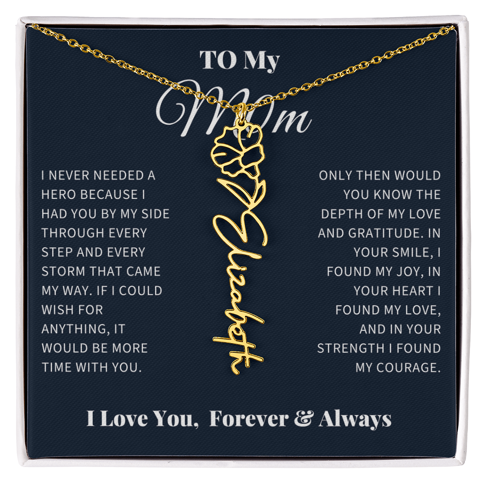 For My Mom - Flower Name Necklace