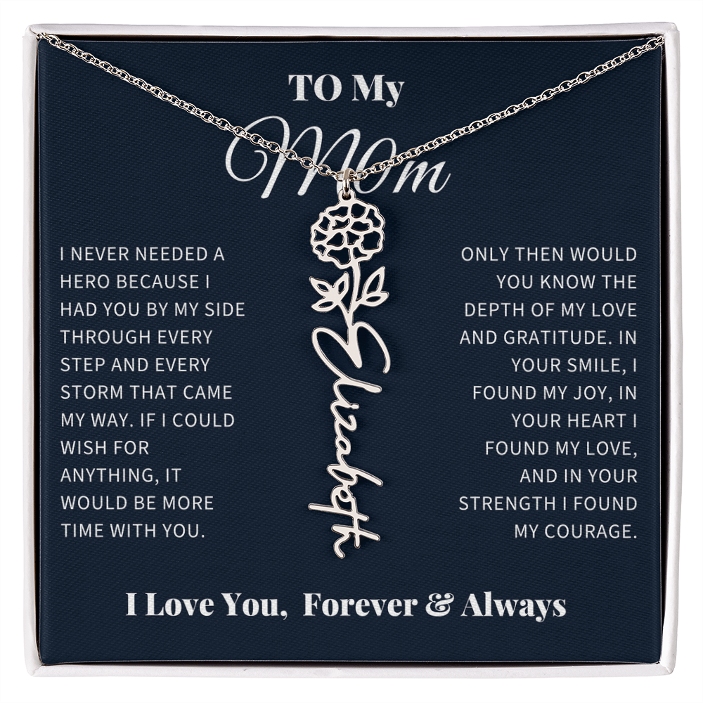 For My Mom - Flower Name Necklace