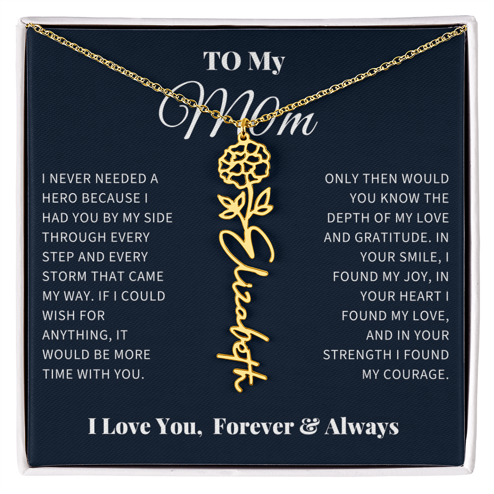 For My Mom - Flower Name Necklace