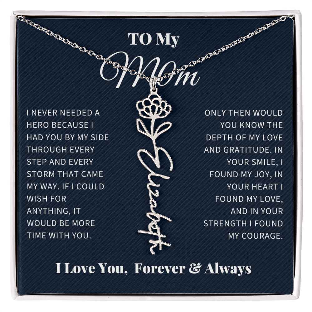 For My Mom - Flower Name Necklace