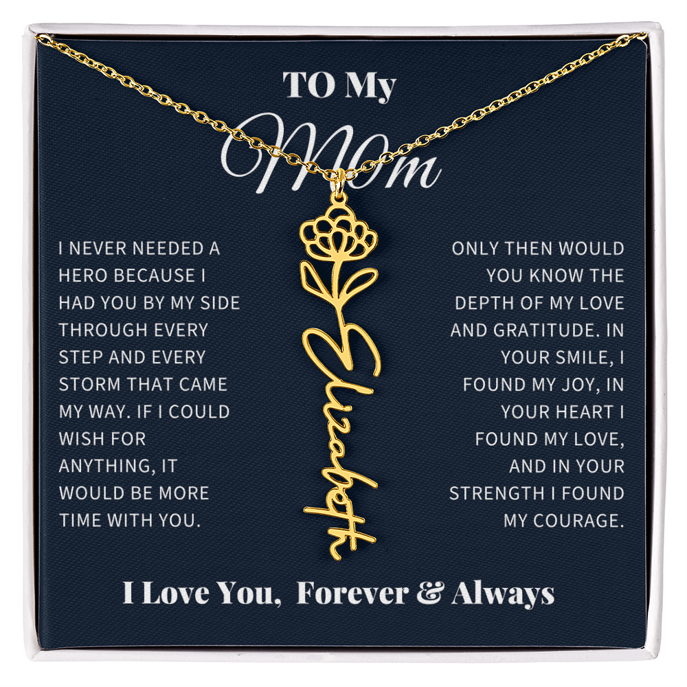 For My Mom - Flower Name Necklace