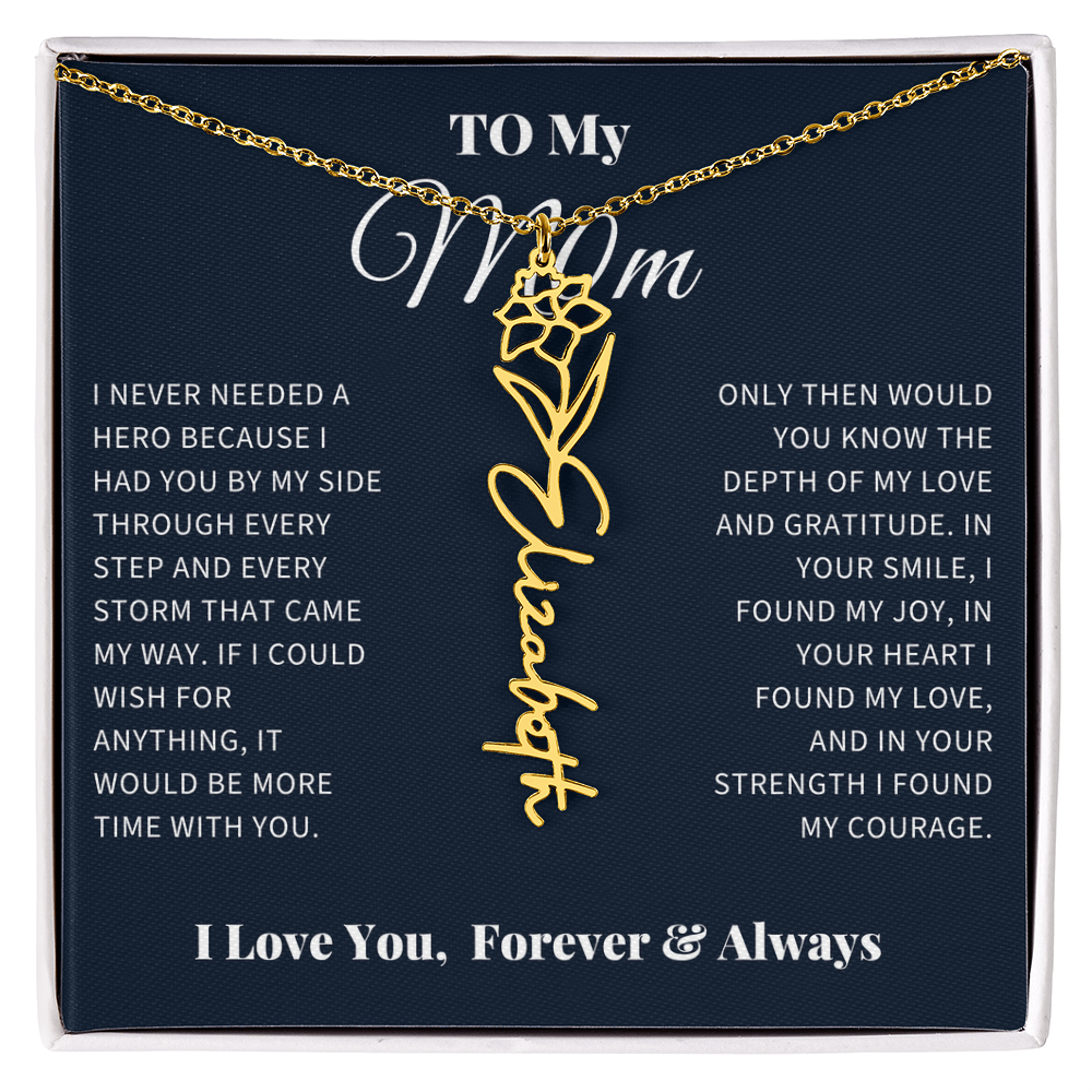 For My Mom - Flower Name Necklace